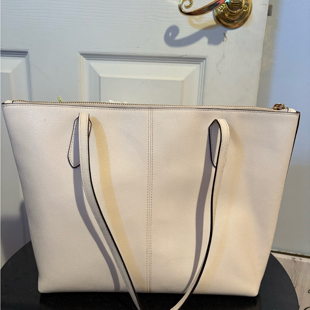 Coach Ivory Leather Tote Bag - Picture 2 of 4